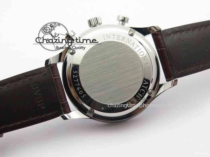 MIROTIME 1219 Portuguese IW3714 Diam ZF V2 1:1 Best Edition White Dial RG Numbers On Brown Leather Strap A79350 (Slim Movement) Fashionable 7246